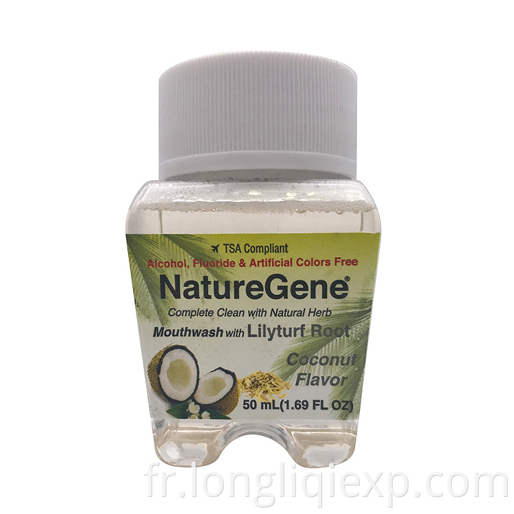 Lilyturf racine de noix de coco rince-bouche à la noix de coco rince-bouche liquide eco